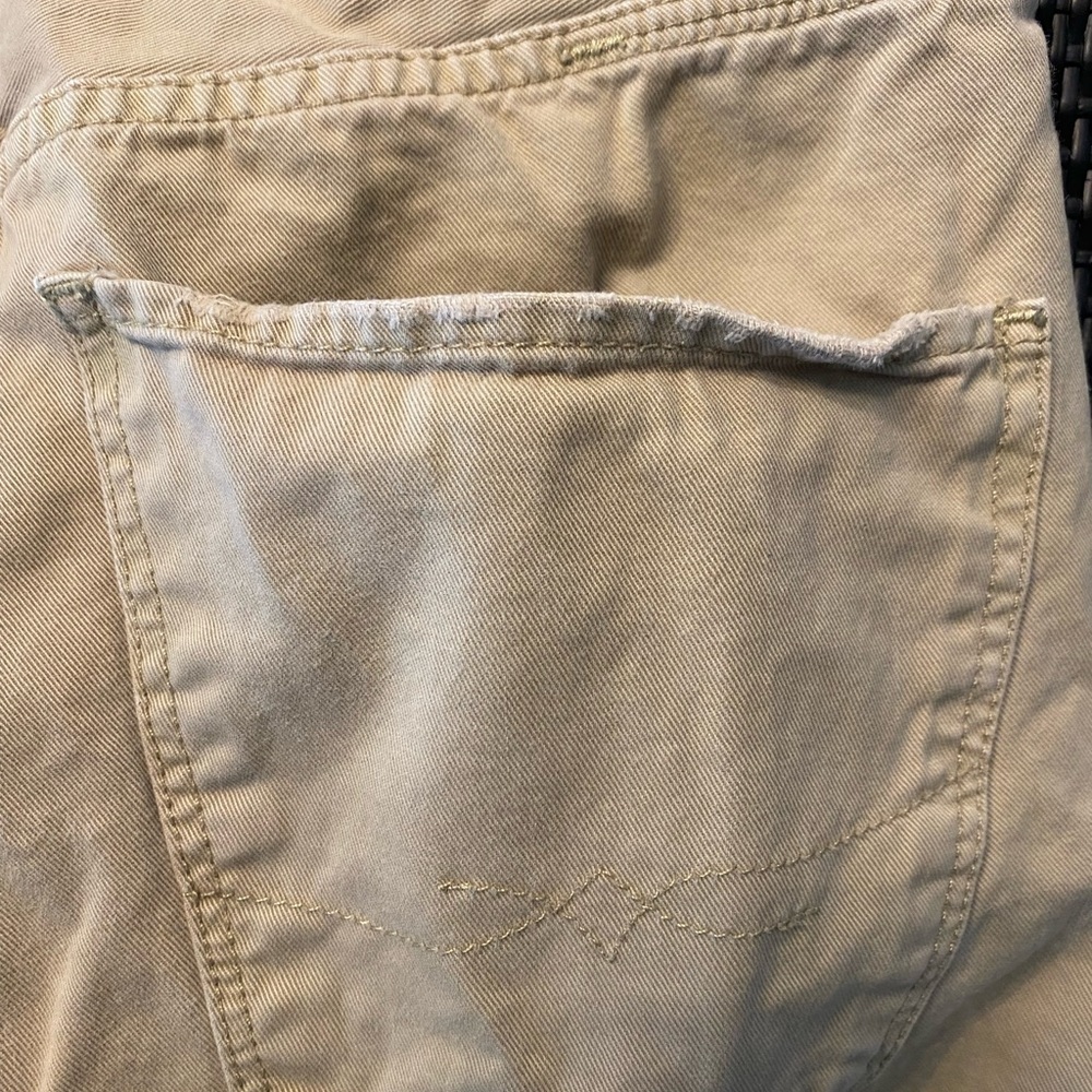 Lucky Brand 221 Original Straight Pants | Men’s Tan Distressed Trousers | 30x32 - Picture 5 of 7